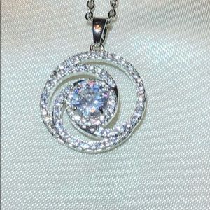 NEW 925 STERLING SILVER SWIRL NECKLACE